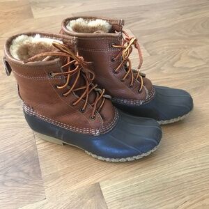 L.L. Bean Brown and Black Winter Boots